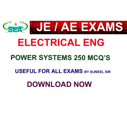  POWER SYSTEMS 250 IMP MCQ'S - SSC JE/STATE JE/A.E